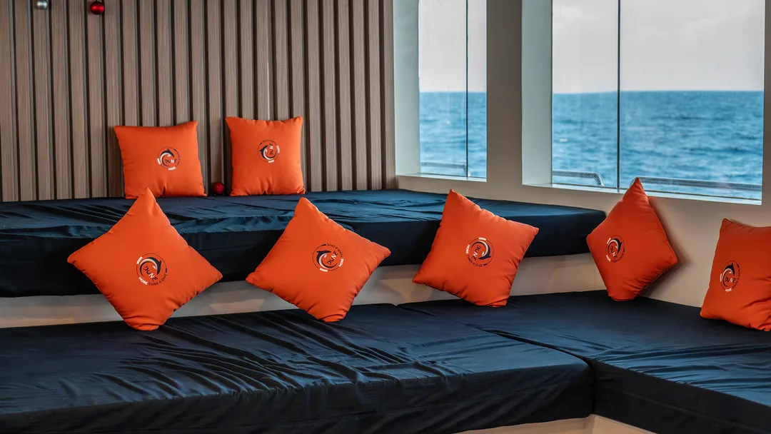 Kanapy salonu z widokiem na ocean