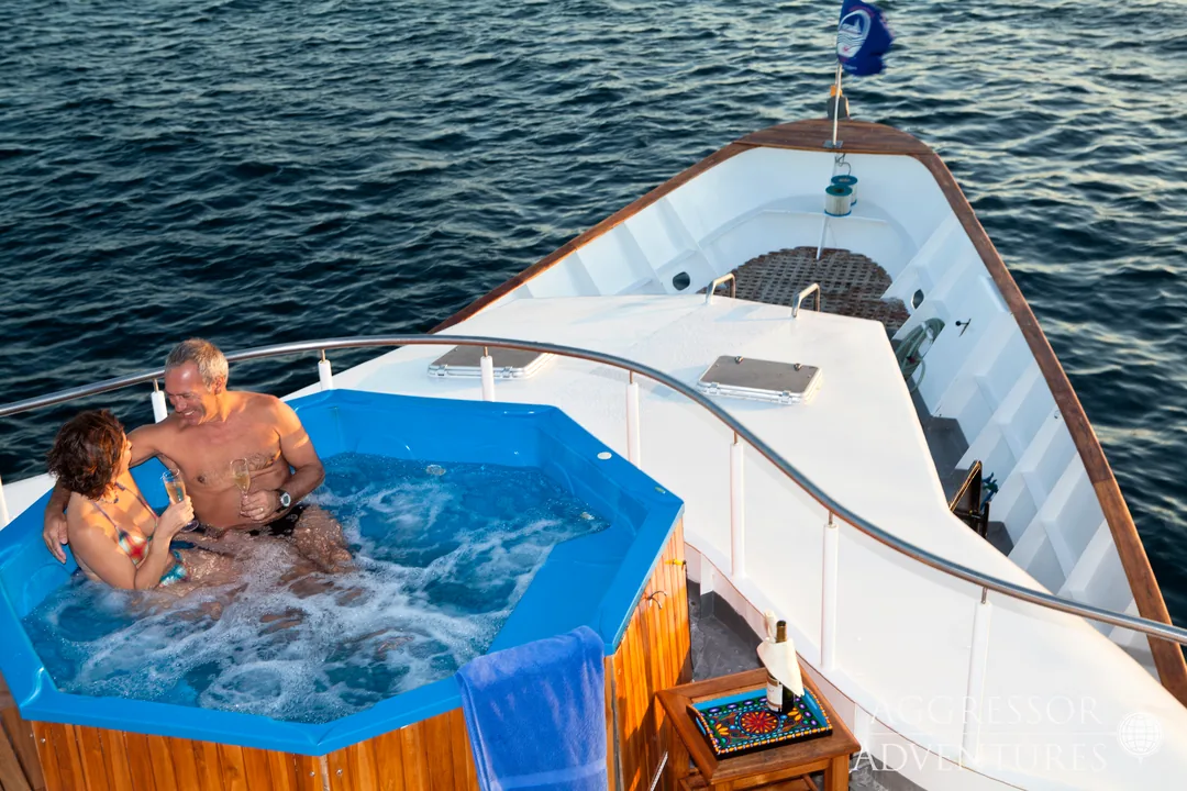 Jacuzzi na pokładzie dziobowym
