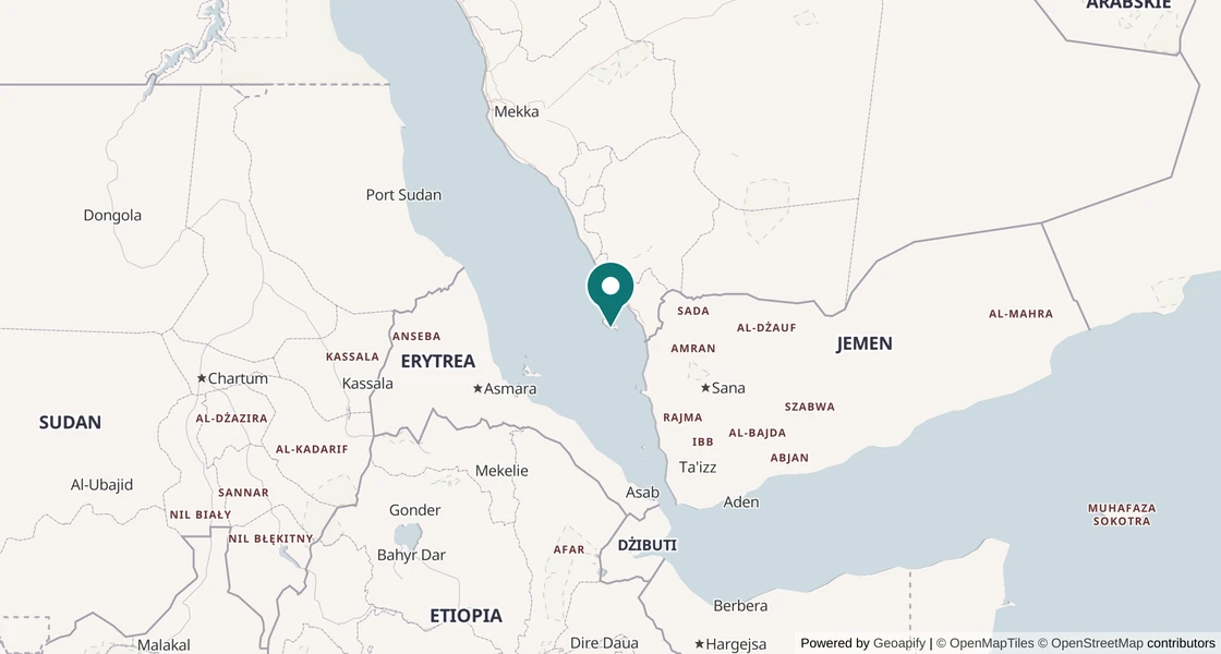 Mapa nurkowa: Wyspy Farasan, Arabia Saudyjska