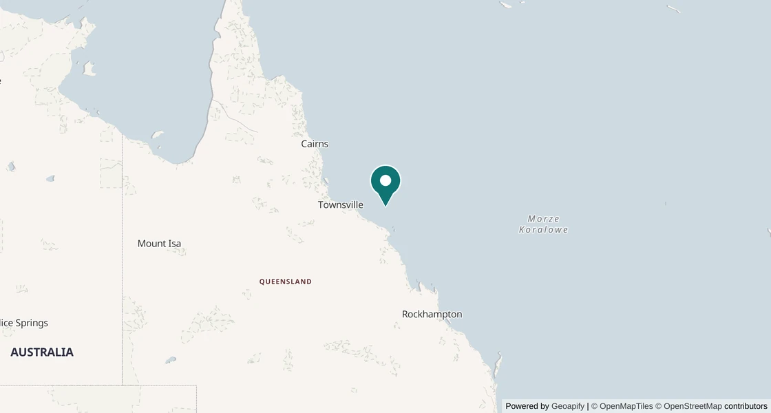Mapa nurkowa: Morze Koralowe i Wielka Rafa, Australia