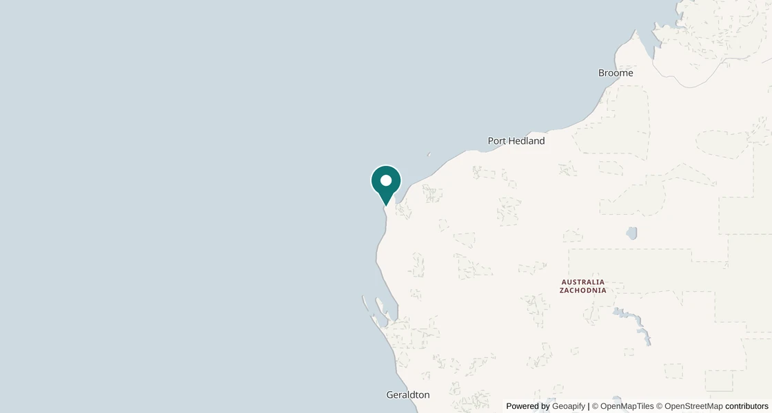 Mapa nurkowa: Ningaloo, Australia
