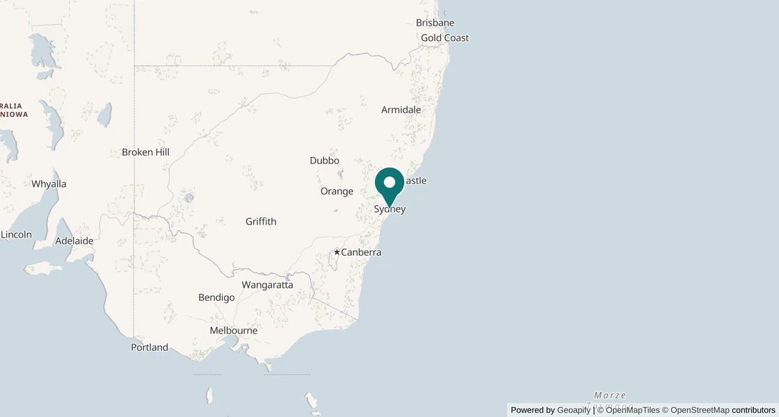 Mapa nurkowa: Sydney i okolice, Australia