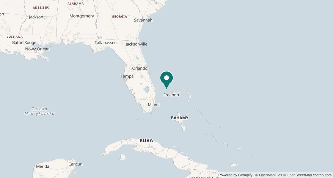 Mapa: Bahamy: Tiger Beach