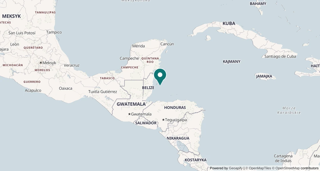 Mapa nurkowa: Great Blue Hole, Belize