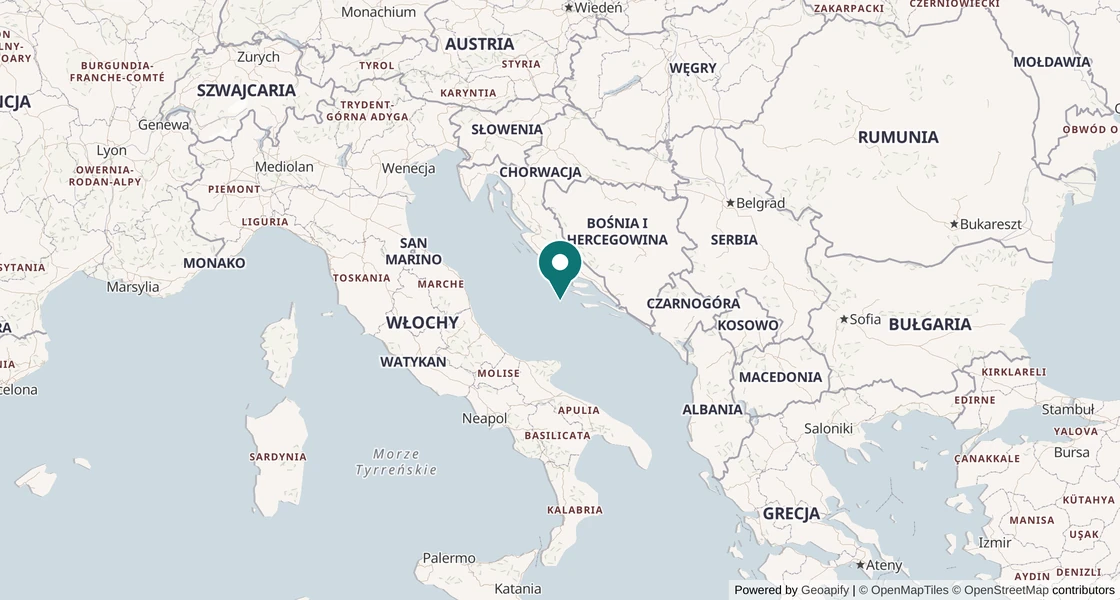 Mapa nurkowa: Vis, Chorwacja