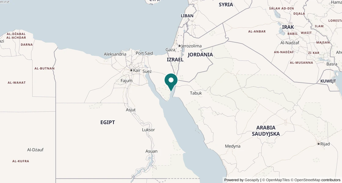 Mapa nurkowa: Dahab, Egipt