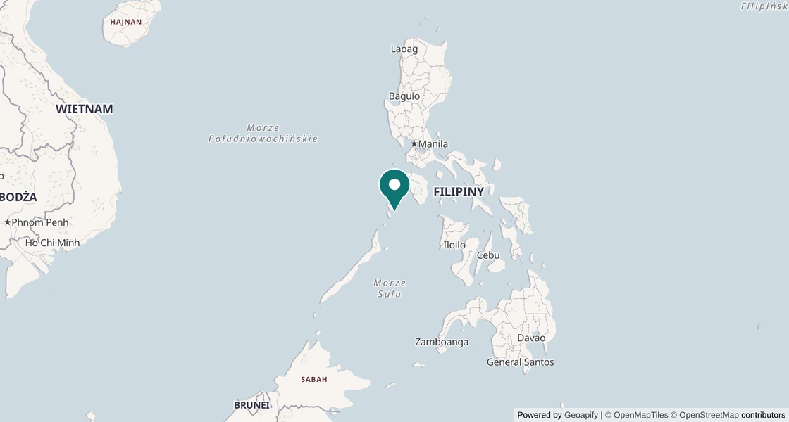Mapa: Filipiny: Coron (Palawan)
