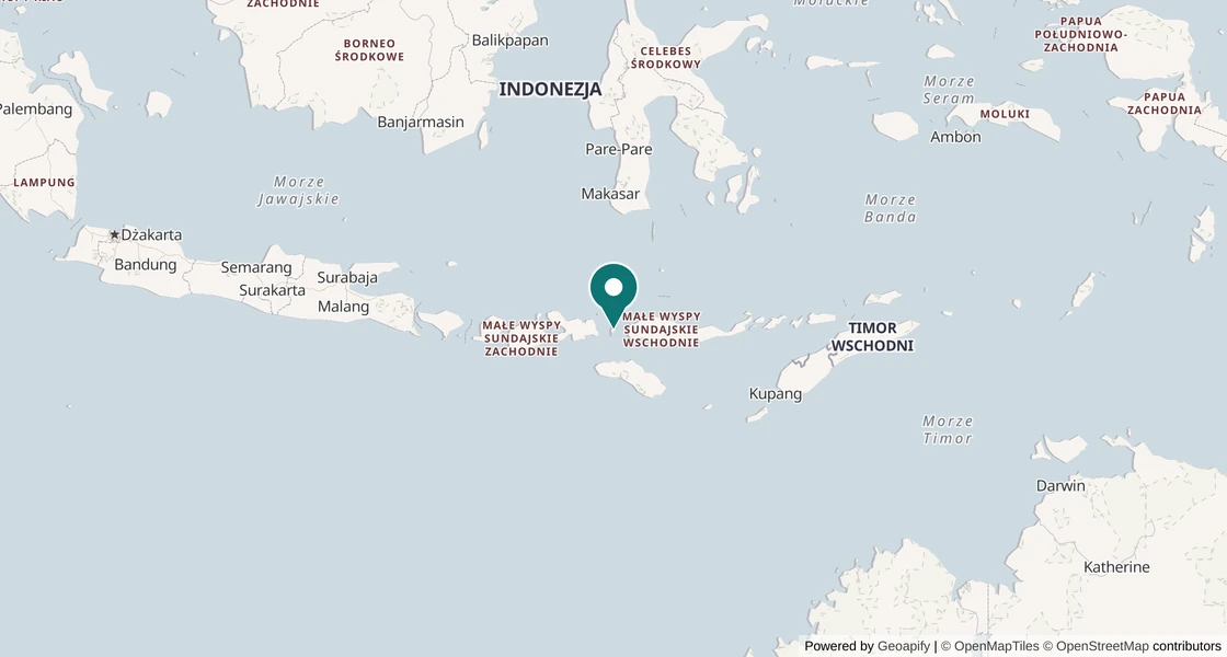 Mapa z zaznaczoną lokalizacją: Komodo, Indonezja