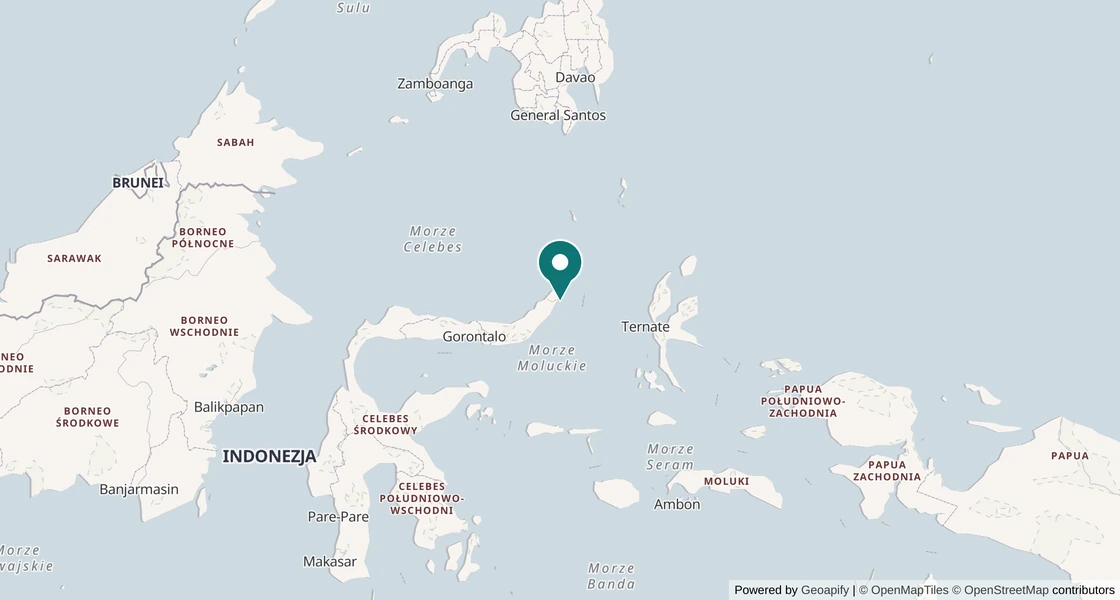 Mapa: Indonezja: Cieśnina Lembeh