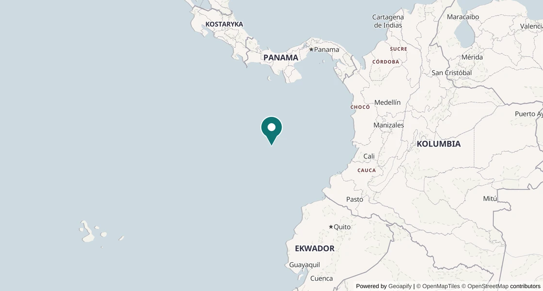 Mapa z zaznaczoną lokalizacją: Malpelo, Kolumbia
