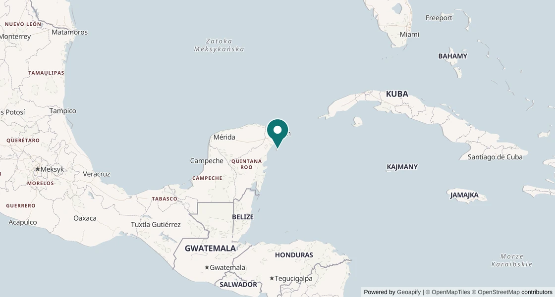 Mapa nurkowa: Cozumel, Meksyk