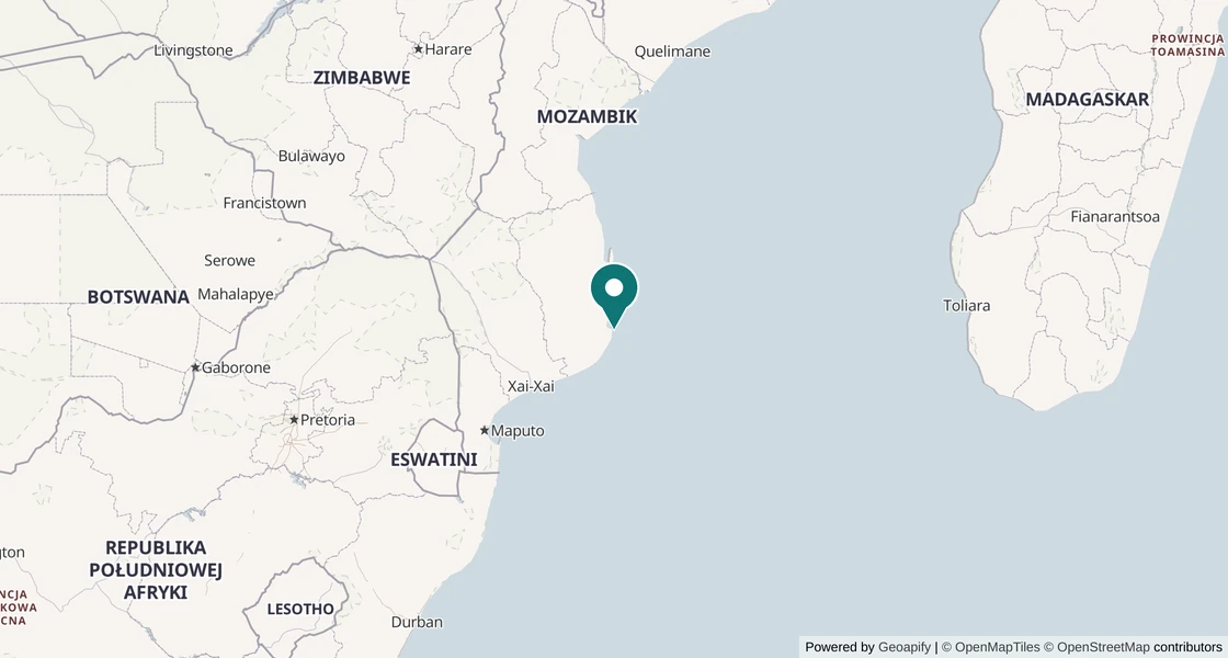 Mapa: Mozambik: Tofo