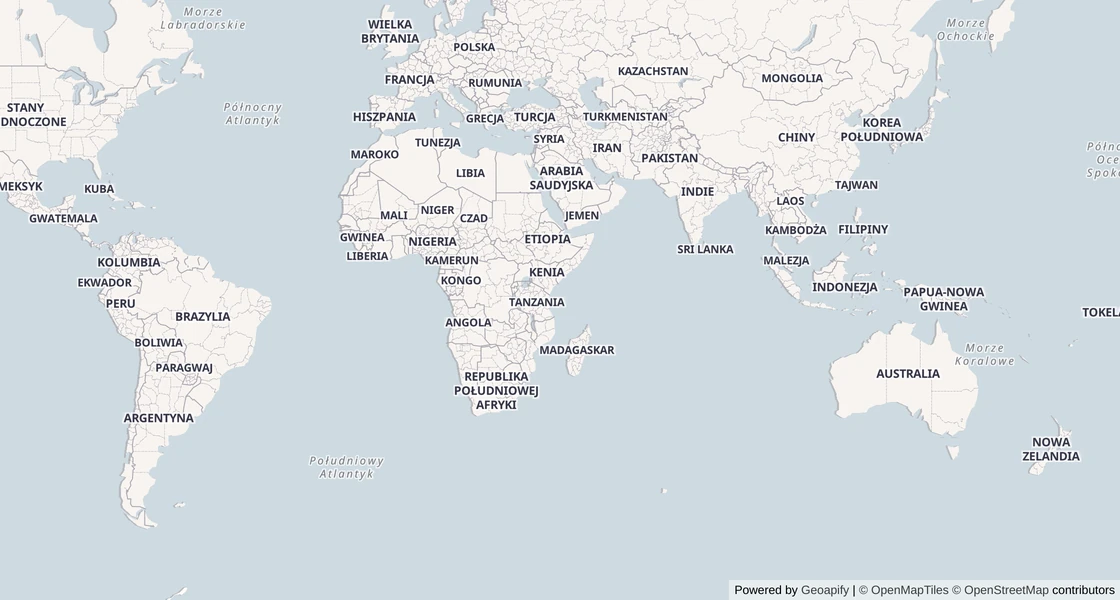 Mapa świata z zaznaczonymi kierunkami nurkowymi Umiko