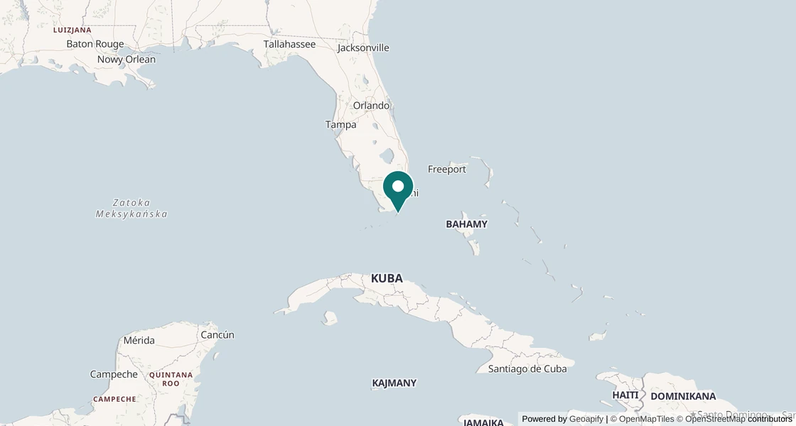 Mapa nurkowa: Floryda, USA