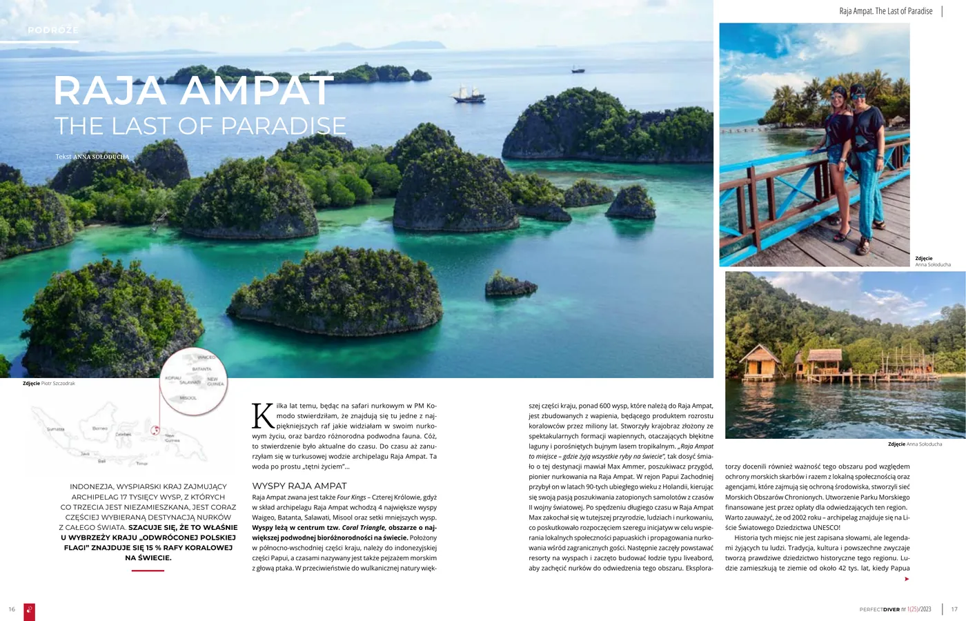 Pierwsza strona artykułu "Raja Ampat - The Last of Paradise" w Perfect Diverze